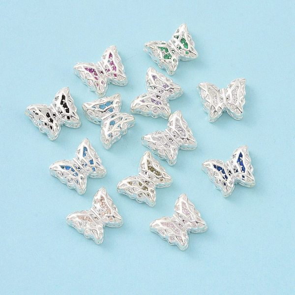 PandaHall Eco-friendly Brass Cubic Zirconia Multi-Strand Links, Cadmium Free & Lead Free, Butterfly, Silver Color Plated, Mixed Color..., Multicolor
PandaHall Eco-friendly Brass Cubic Zirconia Multi-Strand Links, Cadmium Free & Lead Free, Butterfly, Silver Color Plated, Mixed Color..., Multicolor