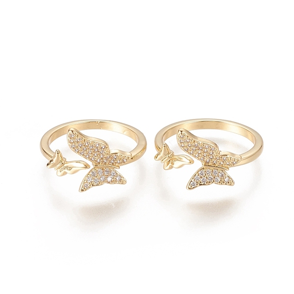 PandaHall Brass Micro Pave Clear Cubic Zirconia Cuff Rings, Open Rings, Long-Lasting Plated, Butterfly, Golden, Size 7, Inner Diameter: 17mm...
PandaHall Brass Micro Pave Clear Cubic Zirconia Cuff Rings, Open Rings, Long-Lasting Plated, Butterfly, Golden, Size 7, Inner Diameter: 17mm...