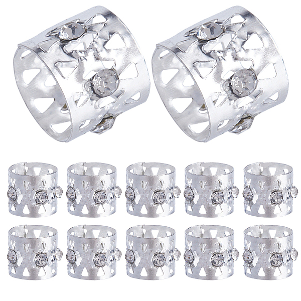 PandaHall SUNNYCLUE 50Pcs Aluminum Dreadlocks Beads Hair Decoration, Hair Coil Cuffs, with Rhinestone, for Hair Styling, Column, Silver...
PandaHall SUNNYCLUE 50Pcs Aluminum Dreadlocks Beads Hair Decoration, Hair Coil Cuffs, with Rhinestone, for Hair Styling, Column, Silver...