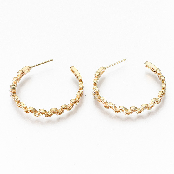 PandaHall Brass Micro Pave Clear Cubic Zirconia Half Hoop Earrings, Stud Earring, Ring with Leaf, Nickel Free, Real 18K Gold Plated...
PandaHall Brass Micro Pave Clear Cubic Zirconia Half Hoop Earrings, Stud Earring, Ring with Leaf, Nickel Free, Real 18K Gold Plated...