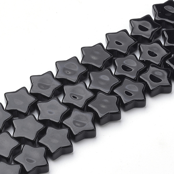 PandaHall Natural Black Stone Beads Strands, Star, 12x12.5x4~5mm, Hole: 1mm, about 20pcs/strand, 8.66 inch Black Stone Star
PandaHall Natural Black Stone Beads Strands, Star, 12x12.5x4~5mm, Hole: 1mm, about 20pcs/strand, 8.66 inch Black Stone Star