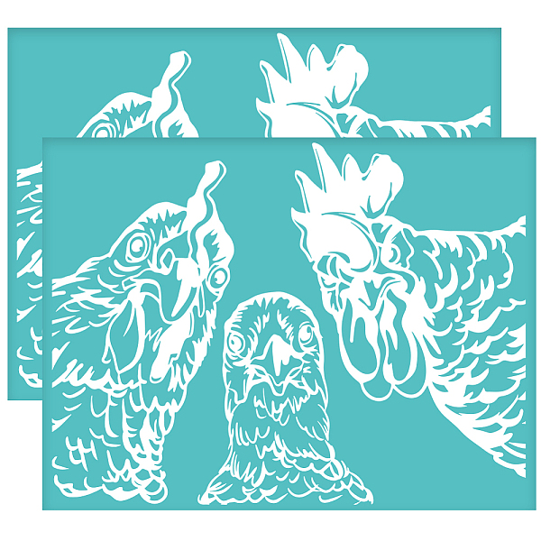 PandaHall OLYCRAFT 2Pcs 8.6x11 Inch Rooster Pattern Self-Adhesive Silk Screen Printing Stencil Chicken Head Silk Screen Stencil Farm Animal...
PandaHall OLYCRAFT 2Pcs 8.6x11 Inch Rooster Pattern Self-Adhesive Silk Screen Printing Stencil Chicken Head Silk Screen Stencil Farm Animal...