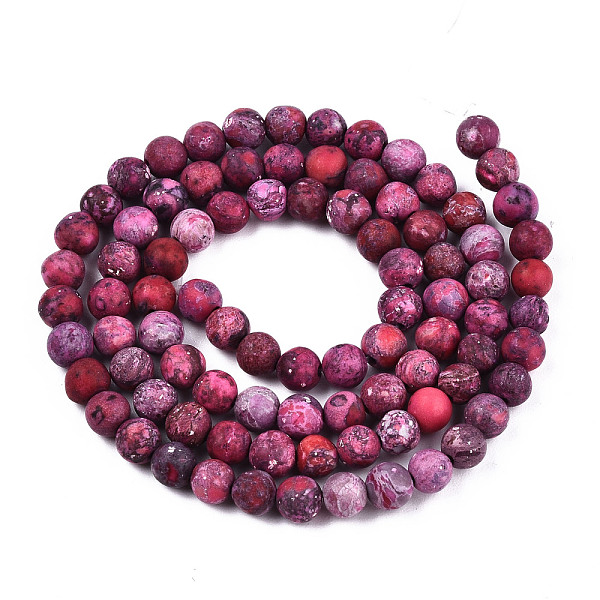 PandaHall Natural American Turquoise Beads Strands, Dyed & Heated, Frosted, Round, Camellia, 4mm, Hole: 0.8mm, about 86~87pcs/strand, 14.96..., Pink
PandaHall Natural American Turquoise Beads Strands, Dyed & Heated, Frosted, Round, Camellia, 4mm, Hole: 0.8mm, about 86~87pcs/strand, 14.96..., Pink
