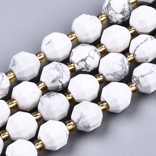 PandaHall Natural Howlite Beads Strands, Faceted, with Seed Beads, Round, 8x8mm, Hole: 1.2mm, about 34pcs/strand, 15.35 inch(39cm) Howlite...
PandaHall Natural Howlite Beads Strands, Faceted, with Seed Beads, Round, 8x8mm, Hole: 1.2mm, about 34pcs/strand, 15.35 inch(39cm) Howlite...
