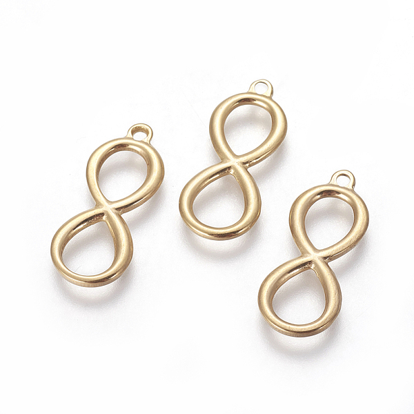 PandaHall Vacuum Plating 304 Stainless Steel Pendants, Infinity, Golden, 23.5x10x1.5mm, Hole: 1mm 304 Stainless Steel Infinity
PandaHall Vacuum Plating 304 Stainless Steel Pendants, Infinity, Golden, 23.5x10x1.5mm, Hole: 1mm 304 Stainless Steel Infinity