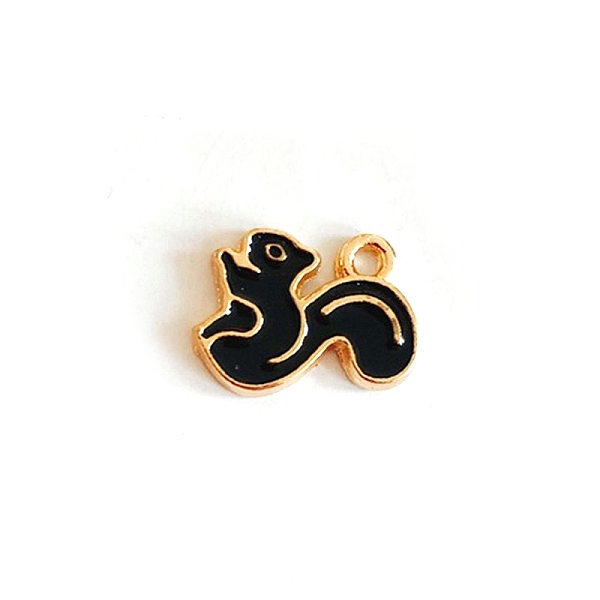 PandaHall Alloy Enamel Pendants, Golden, Squirrel, Black, 14x12x1.2mm, Hole: 1.5mm Alloy+Enamel Other Animal Black
PandaHall Alloy Enamel Pendants, Golden, Squirrel, Black, 14x12x1.2mm, Hole: 1.5mm Alloy+Enamel Other Animal Black