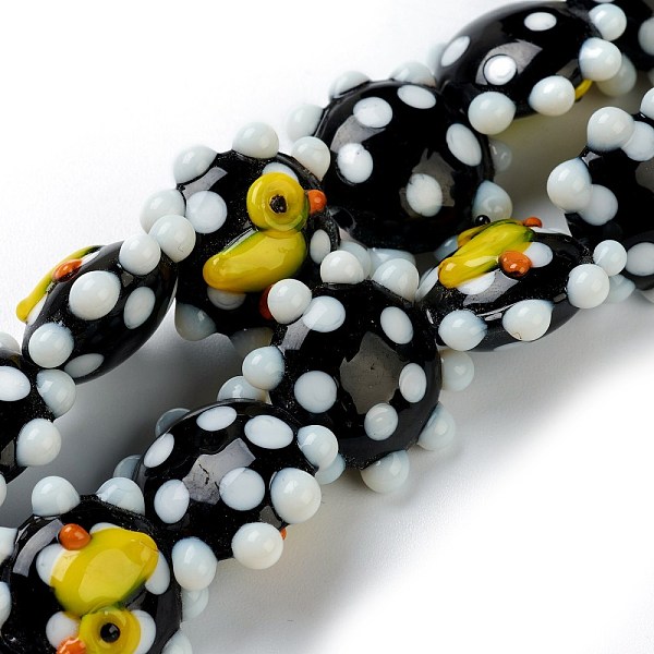 PandaHall Handmade Lampwork Beads, Flower, Duck, Bumpy, Black, 21x19x10mm, Hole: 2mm, about 20pcs/strand, 12.60''(32cm) Lampwork Flower...
PandaHall Handmade Lampwork Beads, Flower, Duck, Bumpy, Black, 21x19x10mm, Hole: 2mm, about 20pcs/strand, 12.60''(32cm) Lampwork Flower...