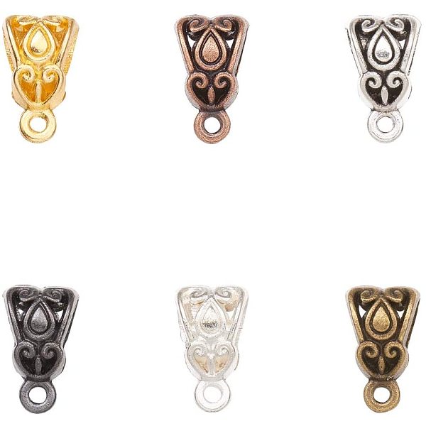 PandaHall Tibetan Style Zinc Alloy Tube Bails, Loop Bails, Scarf Bail Beads, Mixed Color, 13.5x8x8.5mm, Hole: 2mm and 6mm Alloy Others
PandaHall Tibetan Style Zinc Alloy Tube Bails, Loop Bails, Scarf Bail Beads, Mixed Color, 13.5x8x8.5mm, Hole: 2mm and 6mm Alloy Others