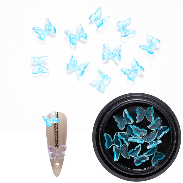 PandaHall Resin Cabochons, Nail Art Decoration Accessories, 3D Butterfly, Light Sky Blue, 6~7x7~8x3mm, 10pcs/box Resin Butterfly Blue
PandaHall Resin Cabochons, Nail Art Decoration Accessories, 3D Butterfly, Light Sky Blue, 6~7x7~8x3mm, 10pcs/box Resin Butterfly Blue