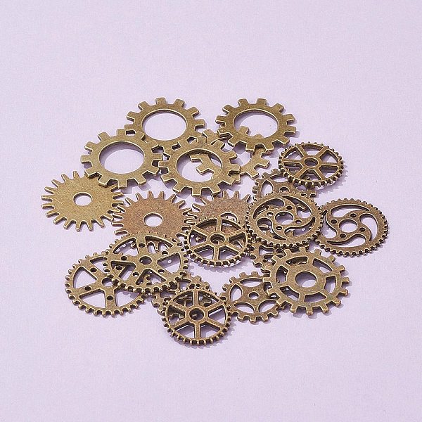 PandaHall 20Pcs Metal Alloy Steampunk Gear Charms Connectors Cog Pendants, Flat Round, Antique Bronze, 19~25x1~1.5mm, Hole: 2~14.5mm Alloy...
PandaHall 20Pcs Metal Alloy Steampunk Gear Charms Connectors Cog Pendants, Flat Round, Antique Bronze, 19~25x1~1.5mm, Hole: 2~14.5mm Alloy...