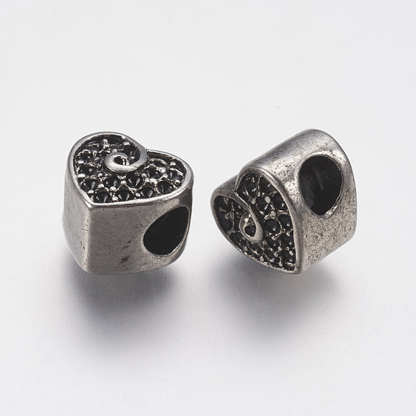 PandaHall Ion Plating(IP) 304 Stainless Steel European Beads Rhinestone Settings, Heart, Antique Silver, 10x11x10mm, Hole: 4.5mm, Fit for...
PandaHall Ion Plating(IP) 304 Stainless Steel European Beads Rhinestone Settings, Heart, Antique Silver, 10x11x10mm, Hole: 4.5mm, Fit for...