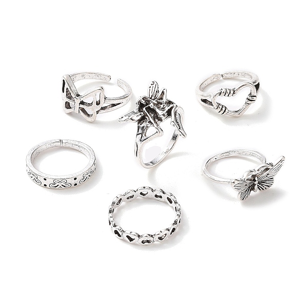 PandaHall Tibetan Style Alloy Stackable Rings Set, Gothic Jewelry for Women, Antique Silver, Inner Diameter: 17~18.7mm, 6Pcs/set Alloy
PandaHall Tibetan Style Alloy Stackable Rings Set, Gothic Jewelry for Women, Antique Silver, Inner Diameter: 17~18.7mm, 6Pcs/set Alloy