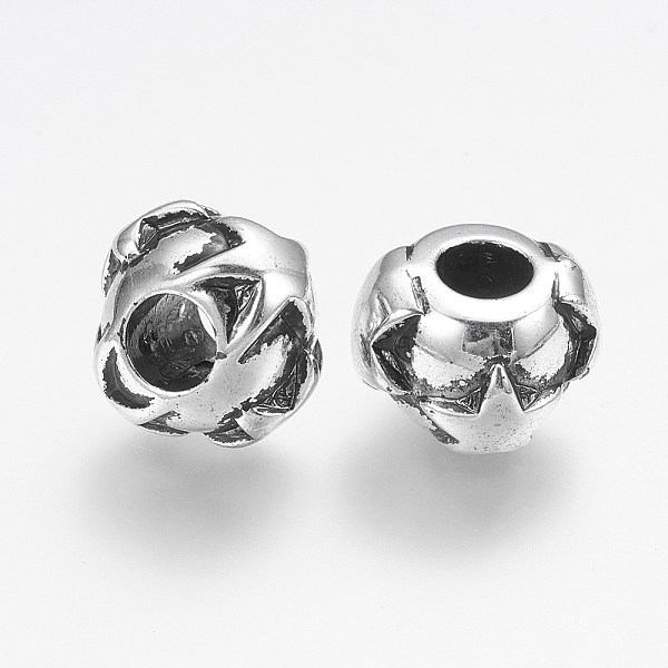 PandaHall CCB Plastic Beads, Round with Star, Large Hole Beads, Antique Silver, 15x10.5mm, Hole: 6mm Plastic Round
PandaHall CCB Plastic Beads, Round with Star, Large Hole Beads, Antique Silver, 15x10.5mm, Hole: 6mm Plastic Round