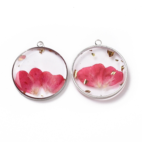 PandaHall Transparent Clear Epoxy Resin Pendants, with Edge Platinum Plated Brass Loops and Gold Foil, Flat Round Charms with Inner Flower...
PandaHall Transparent Clear Epoxy Resin Pendants, with Edge Platinum Plated Brass Loops and Gold Foil, Flat Round Charms with Inner Flower...