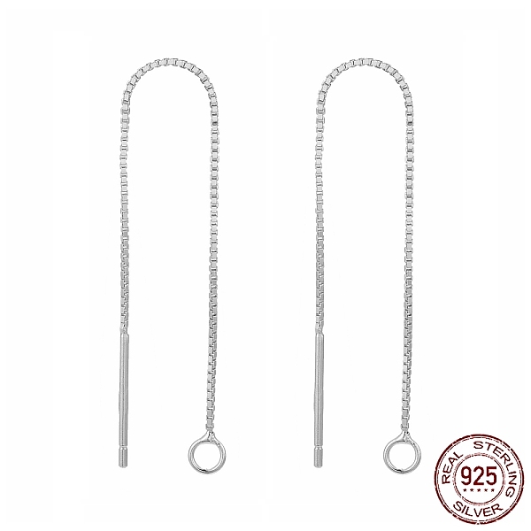 PandaHall Rhodium Plated 925 Sterling Silver Ear Stud Findings, with 925 Stamp, Platinum, 70~72mm, Hole: 1.5mm, Pin: 0.6mm Sterling Silver
PandaHall Rhodium Plated 925 Sterling Silver Ear Stud Findings, with 925 Stamp, Platinum, 70~72mm, Hole: 1.5mm, Pin: 0.6mm Sterling Silver