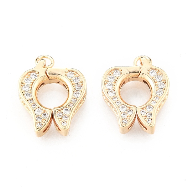 PandaHall Brass Micro Pave Clear Cubic Zirconia Twister Clasp, with Jump Rings, Cadmium Free & Nickel Free & Lead Free, Real 18K Gold Plated...
PandaHall Brass Micro Pave Clear Cubic Zirconia Twister Clasp, with Jump Rings, Cadmium Free & Nickel Free & Lead Free, Real 18K Gold Plated...