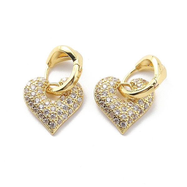 PandaHall Clear Cubic Zirconia Heart Dangle Hoop Earrings, Brass Jewelry for Women, Real 18K Gold Plated, 22mm, Pin: 0.7mm Cubic Zirconia...
PandaHall Clear Cubic Zirconia Heart Dangle Hoop Earrings, Brass Jewelry for Women, Real 18K Gold Plated, 22mm, Pin: 0.7mm Cubic Zirconia...