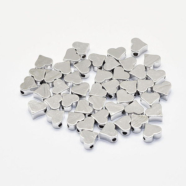 PandaHall Long-Lasting Plated Brass Beads, Nickel Free, Heart, Real Platinum Plated, 5.5x6x3mm, Hole: 1.5mm Brass Heart
PandaHall Long-Lasting Plated Brass Beads, Nickel Free, Heart, Real Platinum Plated, 5.5x6x3mm, Hole: 1.5mm Brass Heart