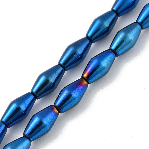 PandaHall Electroplated Synthetic Non-magnetic Hematite Beads Strands, Bicone, Blue Plated, 6.2~6.5x12~12.5mm, Hole: 1.4mm, about...
PandaHall Electroplated Synthetic Non-magnetic Hematite Beads Strands, Bicone, Blue Plated, 6.2~6.5x12~12.5mm, Hole: 1.4mm, about...