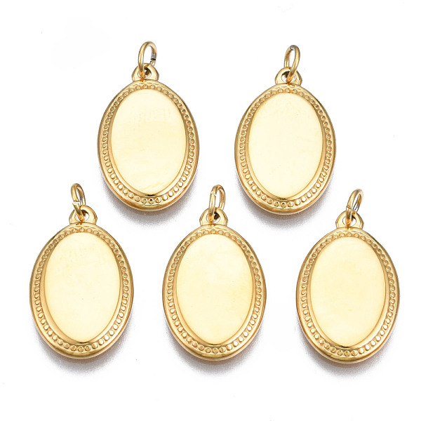 PandaHall 316 Surgical Stainless Steel Pendants, with Jump Rings, Oval, Real 14K Gold Plated, 17x10.5x2mm, Hole: 2.5mm, Jump Ring: 4x0.5mm...
PandaHall 316 Surgical Stainless Steel Pendants, with Jump Rings, Oval, Real 14K Gold Plated, 17x10.5x2mm, Hole: 2.5mm, Jump Ring: 4x0.5mm...