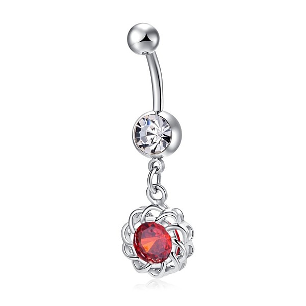PandaHall Piercing Jewelry, Brass Cubic Zirconia Navel Ring, Navel Ring Belly Rings, with 304 Stainless Steel Bar, Lead Free & Cadmium Free..., Red
PandaHall Piercing Jewelry, Brass Cubic Zirconia Navel Ring, Navel Ring Belly Rings, with 304 Stainless Steel Bar, Lead Free & Cadmium Free..., Red