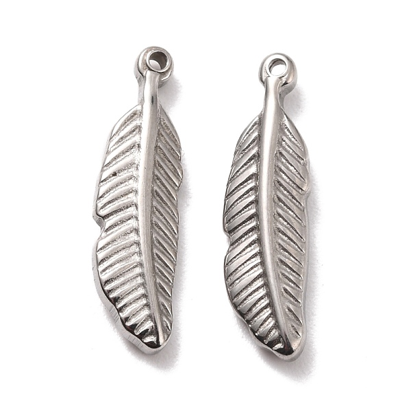 PandaHall 304 Stainless Steel Pendants, Feather, Stainless Steel Color, 20x5.5x3mm, Hole: 1mm 304 Stainless Steel Feather
PandaHall 304 Stainless Steel Pendants, Feather, Stainless Steel Color, 20x5.5x3mm, Hole: 1mm 304 Stainless Steel Feather