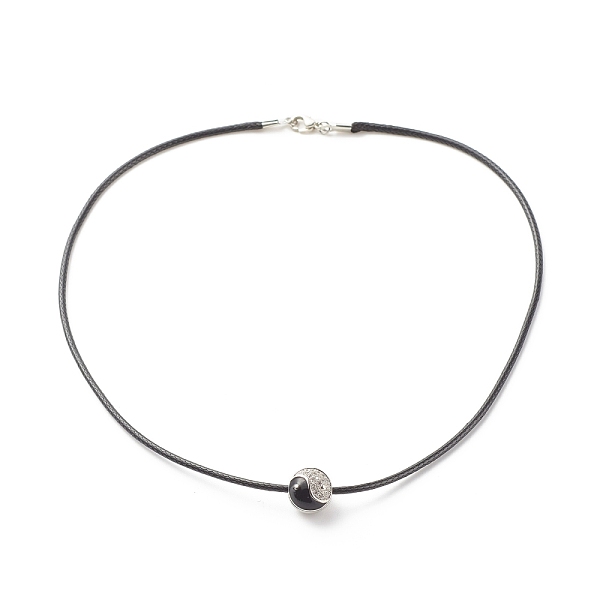 PandaHall Eco-Friendly Korean Waxed Polyester Cord Necklaces, Yin Yang Cubic Zirconia Pendant Necklaces, Platinum, 16.53 inch(42cm) Cubic...
PandaHall Eco-Friendly Korean Waxed Polyester Cord Necklaces, Yin Yang Cubic Zirconia Pendant Necklaces, Platinum, 16.53 inch(42cm) Cubic...
