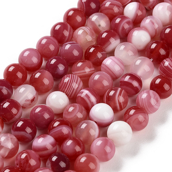 PandaHall Natural Striped Agate/Banded Agate Beads Strands, Dyed, Round, Indian Red, 8mm, Hole: 1.2mm, about 24pcs/strand, 7.48''(19cm)...
PandaHall Natural Striped Agate/Banded Agate Beads Strands, Dyed, Round, Indian Red, 8mm, Hole: 1.2mm, about 24pcs/strand, 7.48''(19cm)...