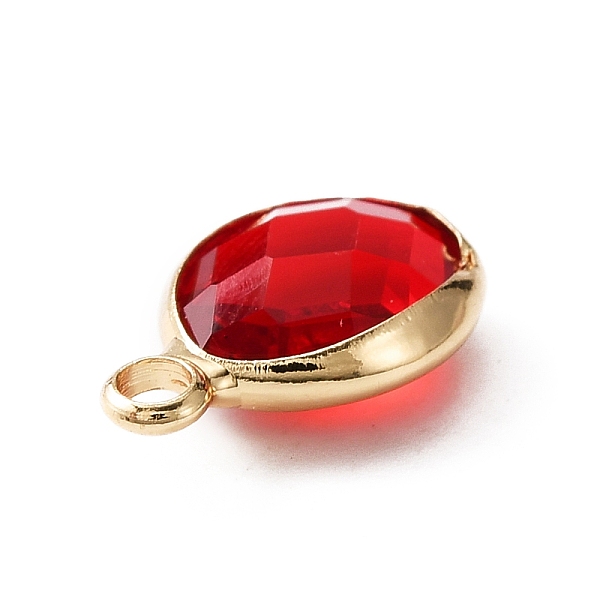 PandaHall Faceted Glass Pendants, July Birthstone Charms, with Brass Cabochon Settings, Oval, Golden, Red, 13x8x4mm, Hole: 1.6mm Brass+Glass...
PandaHall Faceted Glass Pendants, July Birthstone Charms, with Brass Cabochon Settings, Oval, Golden, Red, 13x8x4mm, Hole: 1.6mm Brass+Glass...