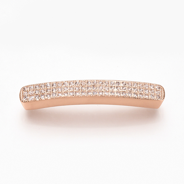 PandaHall Brass Micro Pave Cubic Zirconia Beads, Cuboid, Clear, Rose Gold, 36x5x4~5mm, Hole: 1mm Brass+Cubic Zirconia Cuboid Clear
PandaHall Brass Micro Pave Cubic Zirconia Beads, Cuboid, Clear, Rose Gold, 36x5x4~5mm, Hole: 1mm Brass+Cubic Zirconia Cuboid Clear