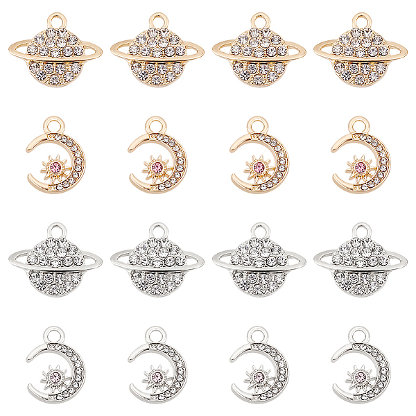 PandaHall UNICRAFTALE 32Pcs 2 Styles 2 Colors Planet Pendants Crescent Moon Charms Alloy Pendants with Rhinestone 15~15.5mm Rhinestone...
PandaHall UNICRAFTALE 32Pcs 2 Styles 2 Colors Planet Pendants Crescent Moon Charms Alloy Pendants with Rhinestone 15~15.5mm Rhinestone...