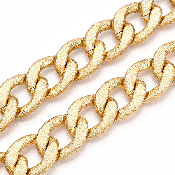 PandaHall Aluminum Textured Curb Chains, Cuban Link Chains, Unwelded, Light Gold, 31.5x23.5x5.5mm Aluminum
PandaHall Aluminum Textured Curb Chains, Cuban Link Chains, Unwelded, Light Gold, 31.5x23.5x5.5mm Aluminum