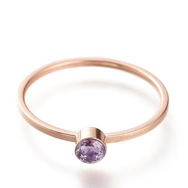 PandaHall 304 Stainless Steel Finger Rings, with Rhinestone, Flat Round, Rose Gold, Violet, US Size 7~7 3/4(17.3~17.9mm) 304 Stainless Steel..., Purple
PandaHall 304 Stainless Steel Finger Rings, with Rhinestone, Flat Round, Rose Gold, Violet, US Size 7~7 3/4(17.3~17.9mm) 304 Stainless Steel..., Purple