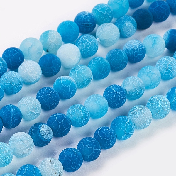 PandaHall Natural Crackle Agate Beads Strands, Dyed, Round, Grade A, Cornflower Blue, 6mm, Hole: 1mm, about 63pcs/strand, 15.5inch Crackle...
PandaHall Natural Crackle Agate Beads Strands, Dyed, Round, Grade A, Cornflower Blue, 6mm, Hole: 1mm, about 63pcs/strand, 15.5inch Crackle...