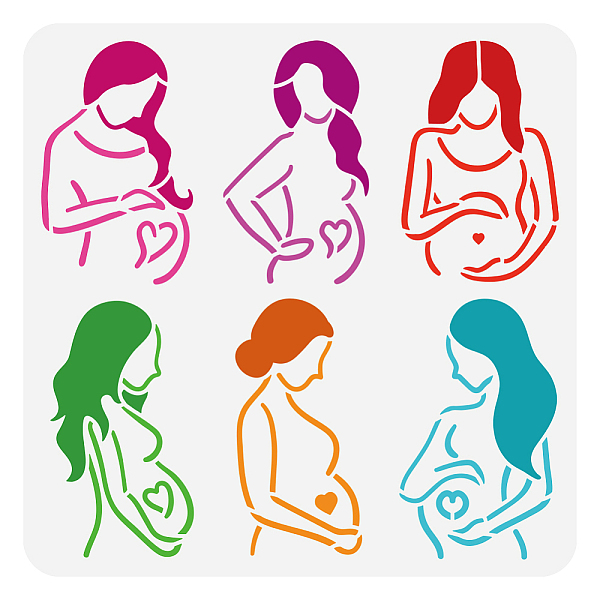 PandaHall FINGERINSPIRE Mother's Day Painting Stencil 11.8x11.8inch Reusable 6 Styles Pregnant Woman Pattern Drawing Template DIY Maternal...
PandaHall FINGERINSPIRE Mother's Day Painting Stencil 11.8x11.8inch Reusable 6 Styles Pregnant Woman Pattern Drawing Template DIY Maternal...