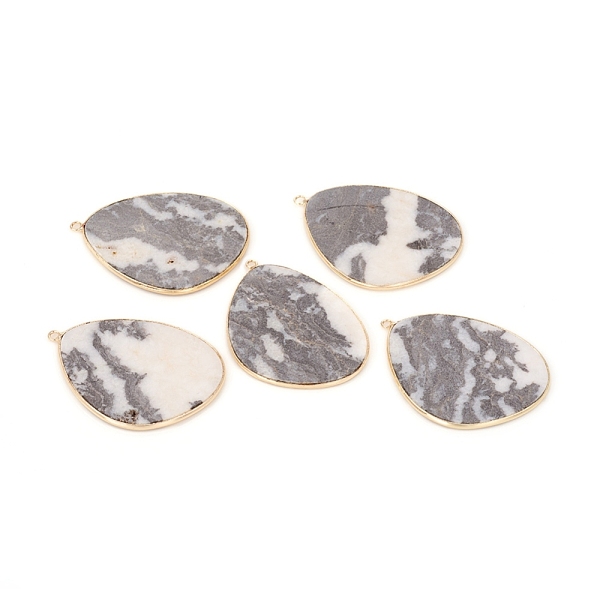 PandaHall Natural Zebra Jasper Pendants, with Brass Findings, Golden, 42x30.5x1.5~2mm, Hole: 1.6mm Zebra Jasper Others
PandaHall Natural Zebra Jasper Pendants, with Brass Findings, Golden, 42x30.5x1.5~2mm, Hole: 1.6mm Zebra Jasper Others