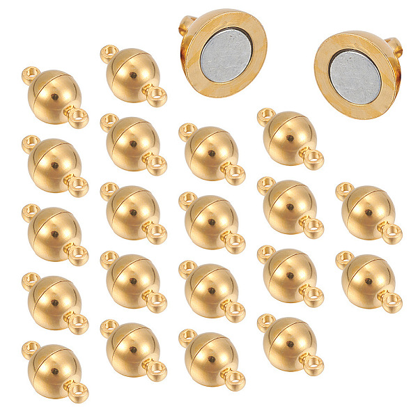 PandaHall Brass Magnetic Clasps with Loops, Round, Golden, 11.5x6mm, Hole: 1.6mm Brass Round
PandaHall Brass Magnetic Clasps with Loops, Round, Golden, 11.5x6mm, Hole: 1.6mm Brass Round