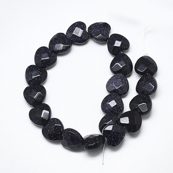 PandaHall Synthetic Blue Goldstone Beads Strands, Faceted, Heart, 10x10x5mm, Hole: 1.2mm, about 20pcs/strand, 7.4 inch Blue Goldstone Heart
PandaHall Synthetic Blue Goldstone Beads Strands, Faceted, Heart, 10x10x5mm, Hole: 1.2mm, about 20pcs/strand, 7.4 inch Blue Goldstone Heart