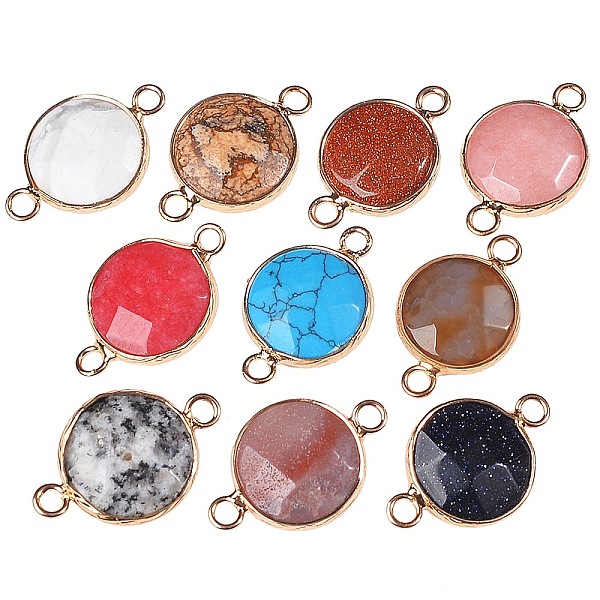 PandaHall 10Pcs 10 Styles Gemstone Links Connectors, with Light Gold Plated Brass Findings, Faceted, Flat Round, 23~24x15~15x5~6mm, Hole...
PandaHall 10Pcs 10 Styles Gemstone Links Connectors, with Light Gold Plated Brass Findings, Faceted, Flat Round, 23~24x15~15x5~6mm, Hole...
