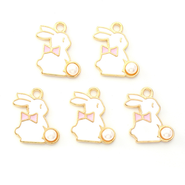 PandaHall Light Gold Plated Alloy Enamel Pendants, Rabbit with Pearl, Pink, 17x13x1.5mm, Hole: 1.8mm Alloy+Enamel Rabbit Pink
PandaHall Light Gold Plated Alloy Enamel Pendants, Rabbit with Pearl, Pink, 17x13x1.5mm, Hole: 1.8mm Alloy+Enamel Rabbit Pink