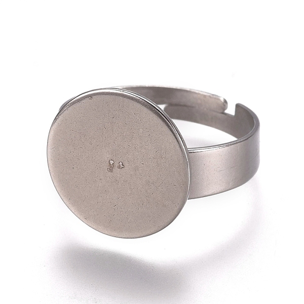 PandaHall Adjustable 304 Stainless Steel Finger Rings Components, Pad Ring Base Findings, Flat Round, Stainless Steel Color, Tray: 14.5mm...
PandaHall Adjustable 304 Stainless Steel Finger Rings Components, Pad Ring Base Findings, Flat Round, Stainless Steel Color, Tray: 14.5mm...