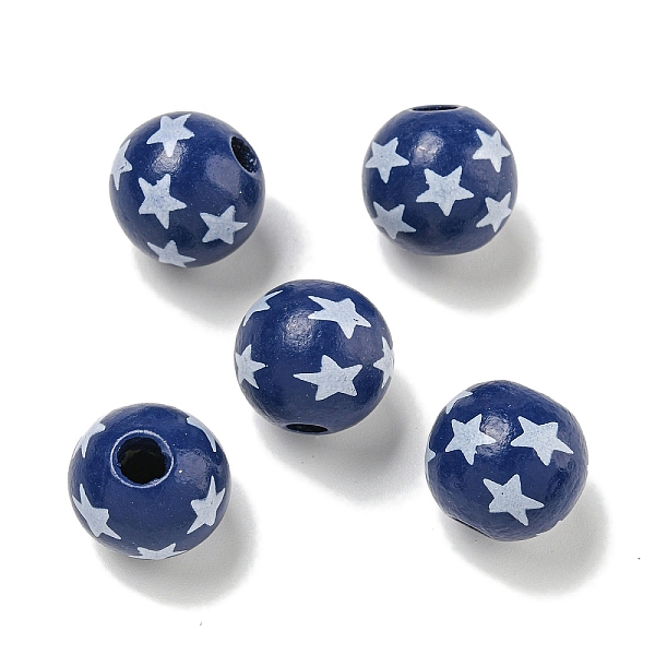 PandaHall Printed Wood European Beads, Round with Star Pattern, Prussian Blue, 15.5~16mm, Hole: 4~4.5mm Wood Round
PandaHall Printed Wood European Beads, Round with Star Pattern, Prussian Blue, 15.5~16mm, Hole: 4~4.5mm Wood Round