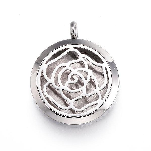PandaHall 316 Surgical Stainless Steel Diffuser Locket Pendants, with Perfume Pad and Magnetic Clasps, Flat Round with Flower, Stainless..., Black
PandaHall 316 Surgical Stainless Steel Diffuser Locket Pendants, with Perfume Pad and Magnetic Clasps, Flat Round with Flower, Stainless..., Black