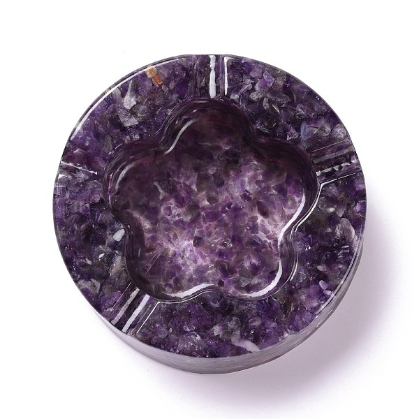 PandaHall Resin with Natural Amethyst Chip Stones Ashtray, Home OFFice Tabletop Decoration, Flat Round with Flower, 104x32mm, Inner Diameter...
PandaHall Resin with Natural Amethyst Chip Stones Ashtray, Home OFFice Tabletop Decoration, Flat Round with Flower, 104x32mm, Inner Diameter...