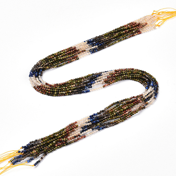 PandaHall Natural Mixed Gemstone Beads Strands, Round Beads, Faceted, 2~2.5x2~2.5mm, Hole: 0.5mm, about 190~196pcs/strand, 15.35''~15.75''...
PandaHall Natural Mixed Gemstone Beads Strands, Round Beads, Faceted, 2~2.5x2~2.5mm, Hole: 0.5mm, about 190~196pcs/strand, 15.35''~15.75''...