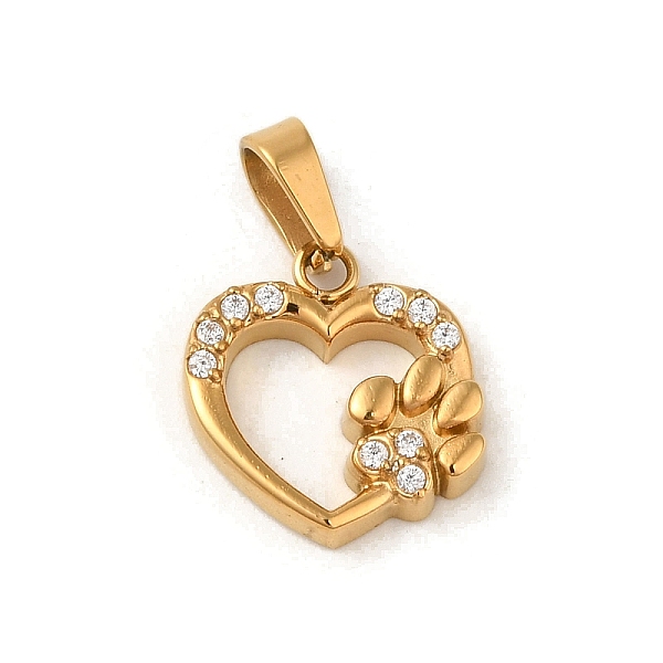PandaHall Ion Plating(IP) 304 Stainless Steel Pendants, with Cubic Zirconia, Heart Charm, Clear, Golden, 11.5x11x2mm, Hole: 4x2mm Stainless...
PandaHall Ion Plating(IP) 304 Stainless Steel Pendants, with Cubic Zirconia, Heart Charm, Clear, Golden, 11.5x11x2mm, Hole: 4x2mm Stainless...