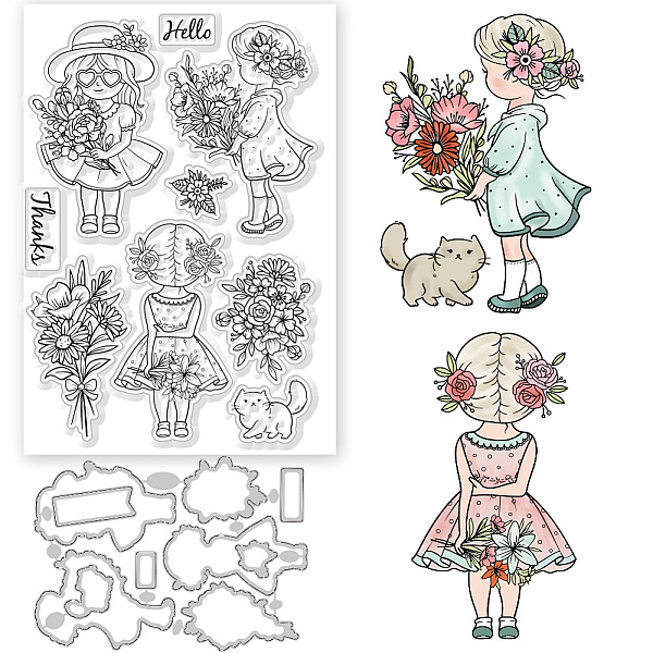 PandaHall Globleland 1Pc Flower and Girl Custom PVC Clear Stamps, with 1Pc Carbon Steel Cutting Dies Stencils, for DIY Scrapbooking, Photo...
PandaHall Globleland 1Pc Flower and Girl Custom PVC Clear Stamps, with 1Pc Carbon Steel Cutting Dies Stencils, for DIY Scrapbooking, Photo...