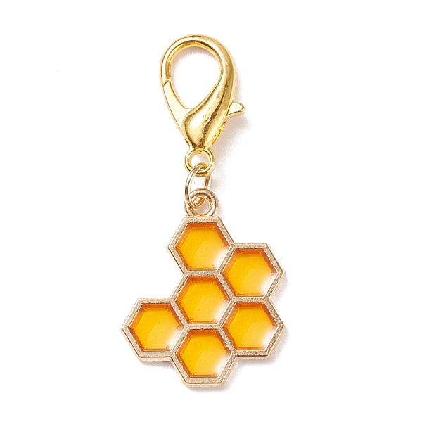 PandaHall Alloy Enamel Honeycomb Pendant Decorations, Lobster Clasp Charms, Clip-on Charms, for Keychain, Purse, Backpack Ornament, Golden..., Gold
PandaHall Alloy Enamel Honeycomb Pendant Decorations, Lobster Clasp Charms, Clip-on Charms, for Keychain, Purse, Backpack Ornament, Golden..., Gold