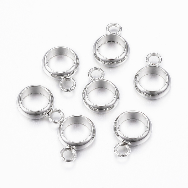 PandaHall 201 Stainless Steel Tube Bails, Loop Bails, Ring, Stainless Steel Color, 10x7x2.5mm, Hole: 2mm, Inner Diameter: 5mm 201 Stainless...
PandaHall 201 Stainless Steel Tube Bails, Loop Bails, Ring, Stainless Steel Color, 10x7x2.5mm, Hole: 2mm, Inner Diameter: 5mm 201 Stainless...