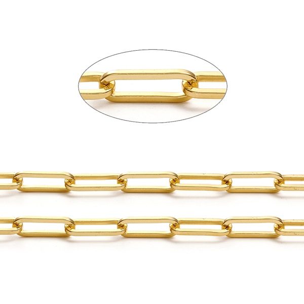 PandaHall Brass Paperclip Chains, Flat Oval, Drawn Elongated Cable Chains, Soldered, Long-Lasting Plated, Real 14K Gold Plated, Links...
PandaHall Brass Paperclip Chains, Flat Oval, Drawn Elongated Cable Chains, Soldered, Long-Lasting Plated, Real 14K Gold Plated, Links...